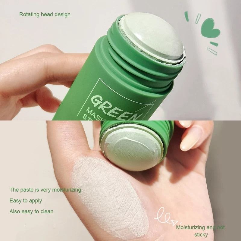 Máscara Anti Acne de Chá Verde para Cravos e Poros Dilatados - Green Mask Stick