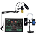 BM 800 Professional Audio V8 Sound Card Set BM800 Mic Studio Condenser Microphone for Karaoke Podcast Recording Live Streaming